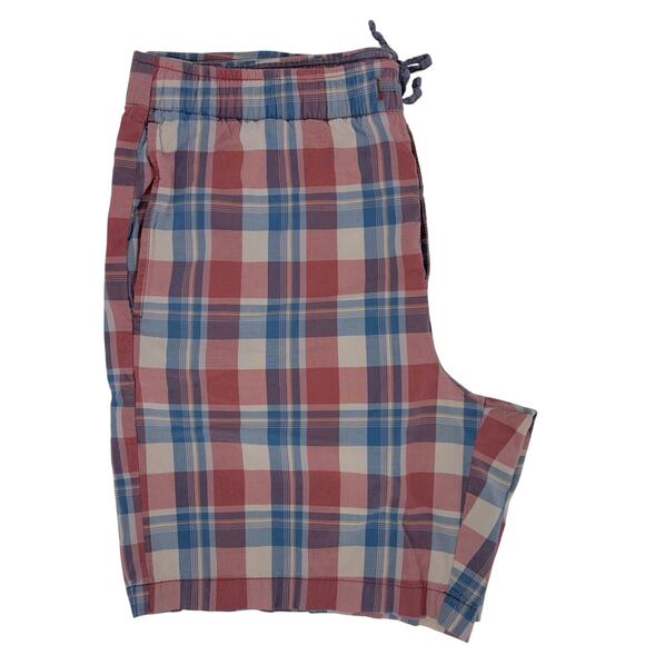 LL Bean Men's Dock Shorts Multicolor Plaid Pockets Drawstring Button Fly Preppy - Picture 5 of 7
